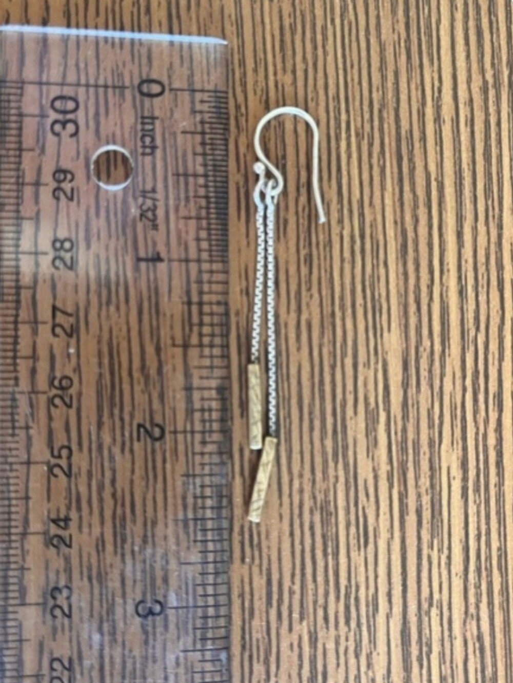 Silpada Elegant Two-Tone Dangle Bar Earrings - Gold and Silver - Picture 5 of 7